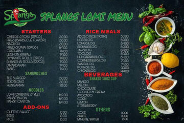 Splangs Lomi Menu